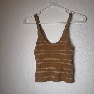 Urban Outfitters Striped Brown Tank Top